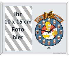 Empire 541970 Los Simpson - Reloj con marco de fotos de espejo con diseño de Homer (22,8 x 17,8 cm)