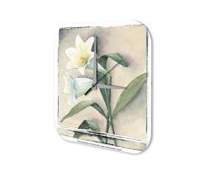 Reloj De Pared Gira Mundial Marke pinturas abstractas Plexiglas Imprimido 25x25 cm