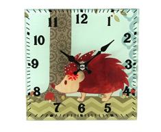 Reloj de pie - estante de cristal Carcasa de erizo reloj (142-551)