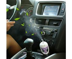 FIRST2SAVVV CAR-JSQ-04G13 morado Automóvil coche Mini humidificador USB purificador de aire ambientador + Luz Mini USB