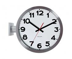 Karlsson KA5511 - Reloj de pared, doble cara, aluminio, números