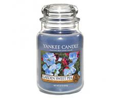 Yankee Candle 1152860 - Vela grande en fresco aroma a flores de jardín, color azul