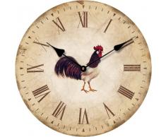 RELOJ DE PARED DISENO GALLO CON CIFRES ROMANES 30cm NOSTALGIA - Tinas Collection