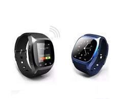 TopTops® Reloj LED inteligente RWATCH M26 Bluetooth con Dial / Contestación de llamadas / SMS Recordando / Reproductor de música / Anti-perdida / pasómetro / termómetro para Samsung / HTC + Más - NEGRO