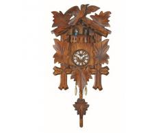 Kuckulino Reloj en miniatura de la selva negra cuarzo con llamada del cucú, bailarines que dan vuelta, incluye batería