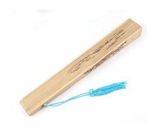 corona roja Grulla Estampado Aromático Plegable De Madera Ventilador Mano Beis