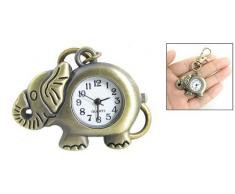Gleader Reloj Llavero Colgante de Elefante Color Bronce Gancho de Langosta