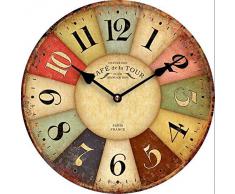 RELOJ DE PARED DESIGN PARIS FRANCE SHABBY 30CM NOSTALGIA - Tinas Collection