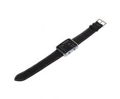 SODIAL(R) Reloj de Pulsera Binario Deportivo LED Rojo Digital Banda de Cuero PU