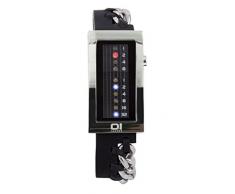 The One mujer-reloj binario cuarzo talla única, negro, negro/plata