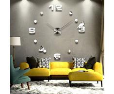 Reloj pared 3D grandes bricolaje moderna para decoración del hogar oficina