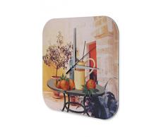Reloj De Pared Gira Mundial Marke Pintura fruta jugo Atrium Plexiglas Imprimido 25x25 cm
