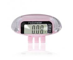 SODIAL(R) Multifuncion Podometro Contador de Calorias Distancia de Paso LCD Digital - Rosa