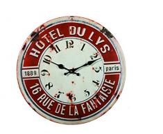 Reloj de pared de metal Retro Hotel du Lys 40 cm