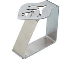 Kitchen Craft - Pinzas de acero inoxicable para sujetar servilletas (4 unidades), diseño de hoja