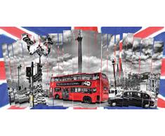 Innova FP03312 - Cuadro en lienzo (imprimido, 50 x 100 cm), diseño de collage de Londres
