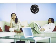 TFA 60.3509 - Reloj de pared radio control, color negro