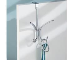 InterDesign - Axis - Gancho cuádruple para colocar sobre perfil de puerta - Cromado
