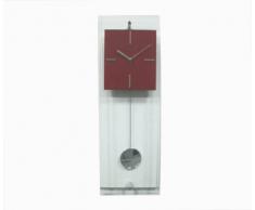 Reloj de pared con péndulo, cristal, esfera roja precioso 59cm, envío gratis