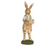Clayre & Eef 62714 decorativa Decoración figura Conejo Pascua cesta Huevos aprox. 6 x 5 x 21 cm