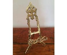 Latón macizo caballete 22 cm pantalla imagen boda tarjeta de lugar soporte B04 – 8PL