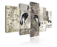 Cuadro 200x100 cm! 5 partes - Grande Formato - Impresion en calidad fotografica - Cuadro en lienzo tejido-no tejido - ANIMALES 020116-34 200x100 cm B&D XXL