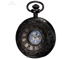 KS Reloj de Bolsillo, Mecánico, Analógico, Caja Azul KSP032