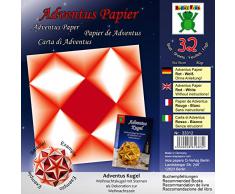 Libro Blanco Rojo Adventus: Papel para el libro: Adventus pelota - Bola de Navidad con estrellas como decoración para la Navidad (ISBN 978-3-938127-22-3)