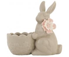Clayre & Eef 6 ce0320 decorativa Decoración figura Conejo Pascua Conejo Huevera aprox. 10 x 5 x 9 cm