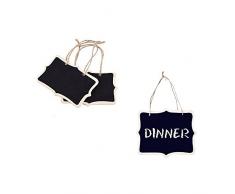 meetory 10 x corazón de metal Mini Clips de Memo Nombre Número de mesa tarjeta de lugar Soporte Soportes para Boda Decoración Del Hogar, color 12pcs Mini Chalkboard 8*6cm