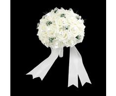 Ramo Rosa Flor Artificial Para La Boda Novia Dama Nupcial Muchachas