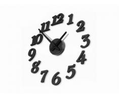 3D Reloj adhesivo, DIY Relojes de pared grande extraíble de pared Decoración de pared Reloj de Cocina Digital Negro