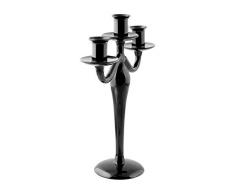 Chio Candelabro con 3 Brazos, Vidrio, Negro