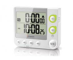 Oregon Scientific TW331_BK - Cronómetro / Temporizador de Cocina con Dos Canales con Reloj y Alerta Visual LED