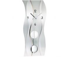 AMS 7246 relojconstellation cuarzo reloj de pared con péndulo satinado y diseño de cristal mineral