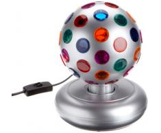 Reality R5341-87 Disco - Sobremesa, bombilla incluida, E14, incandescente, 15 W, 80 lm, 2800 K, 230 V, C, IP20, alto 22 cm, diámetro 17 cm, plástico, titán