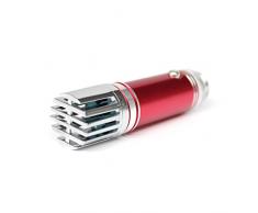 HomJo Coche purificador de aire iónico, ionizador del ambientador del aire 12V del coche Quita el polvo, polen, humo, olor, olor del cigarrillo, bacterias, virus ayuda a las alergias , Red , B
