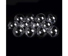 EKIND 60MM Bolas de Navidad infantiles transparentes para decorar y colgar en el árbol, DIY (pack de 12)