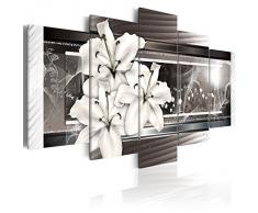 Cuadro en Lienzo 200x100 cm! 5 partes - Grande Formato - Impresion en calidad fotografica - Cuadro en lienzo tejido-no tejido - flores 020110-122 200x100 cm B&D XXL