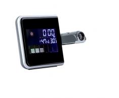 Sienoc Proyección digital Tiempo Humedad Calendario LCD Snooze Reloj despertador color de la pantalla w / LED Backlight