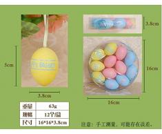 LESX-Easter eggs Huevo De Pascua Diy Decoración Creativa En Caja De Huevos De Plástico Pintura Juguetes Regalos De Vacaciones