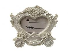 Vagón Boda Vintage Tarjeta De Lugar Marco De Soporte, 3D Estilo Imagen Decoración - Blanco, 1unidad