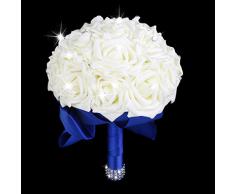 Ramo Rosa Flor Artificial Para La Boda Novia Dama Nupcial Muchachas