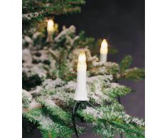 Konstsmide 1997-000 - Guirnalda para árbol de Navidad con velas (30 bombillas transparentes, 230 V, para exteriores, cable verde)
