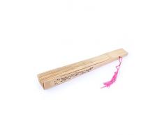 Madera Grus Japonensis Estampado Plegado Tallado Aromático Ventilador Mano Beis