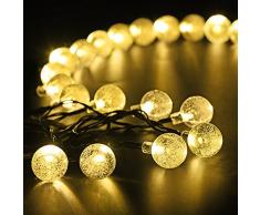 Xintop Luces de Navidad Decoracion Exterior Lampara Solar 30 LEDs Impermeable de IP64 longitud de 6M Perfecta para Boda Jardin Camino Escalera
