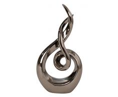 De estilo moderno de la escultura figura decorativa de cerámica con diseño de colour plateado con altura de 30 cm