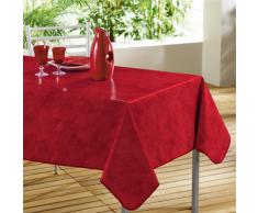 Décor Ligne - 1710050, Mantel Pvc Rectangular , 140 X 240 Cm , Beton Cire , Decorline Sintético Liso , Rojo