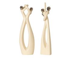Moderna escultura figura decorativa de par 2 pcs cerámica 29 + 30 cm precio especial