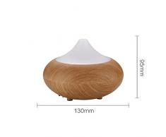 GX Diffuser Ultrasonico Difusor de Aceites Esenciales Electrico Aromaterapia Humidificador Ambientador Aceite Quemador con Cambiar Nightlights para el Espacio Pequeño Madera Clara